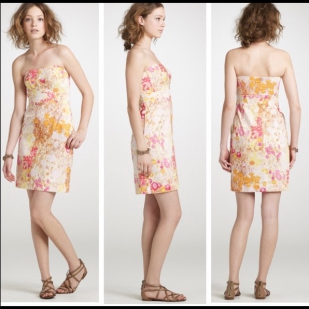 JCREW Sunshine Peony Coccinelle Sleeveless Dress